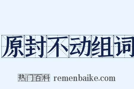 原封不动组词是什么意思的图片